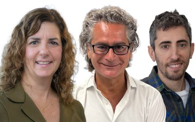 Los profesores Guillermina López Bendito y Juan Pedro Bolaños Hernández, XX Premio Fundación Francisco Cobos, y el doctor Francisco Martínez Jiménez, I Premio Joven Investigador Biomédico Francisco Cobos